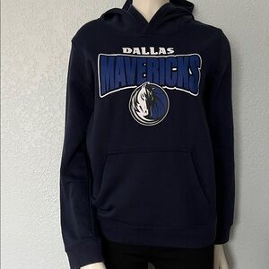 NBA Dallas Mavericks Youth Hoodie Medium 10/12 Blue Pullover Basketball